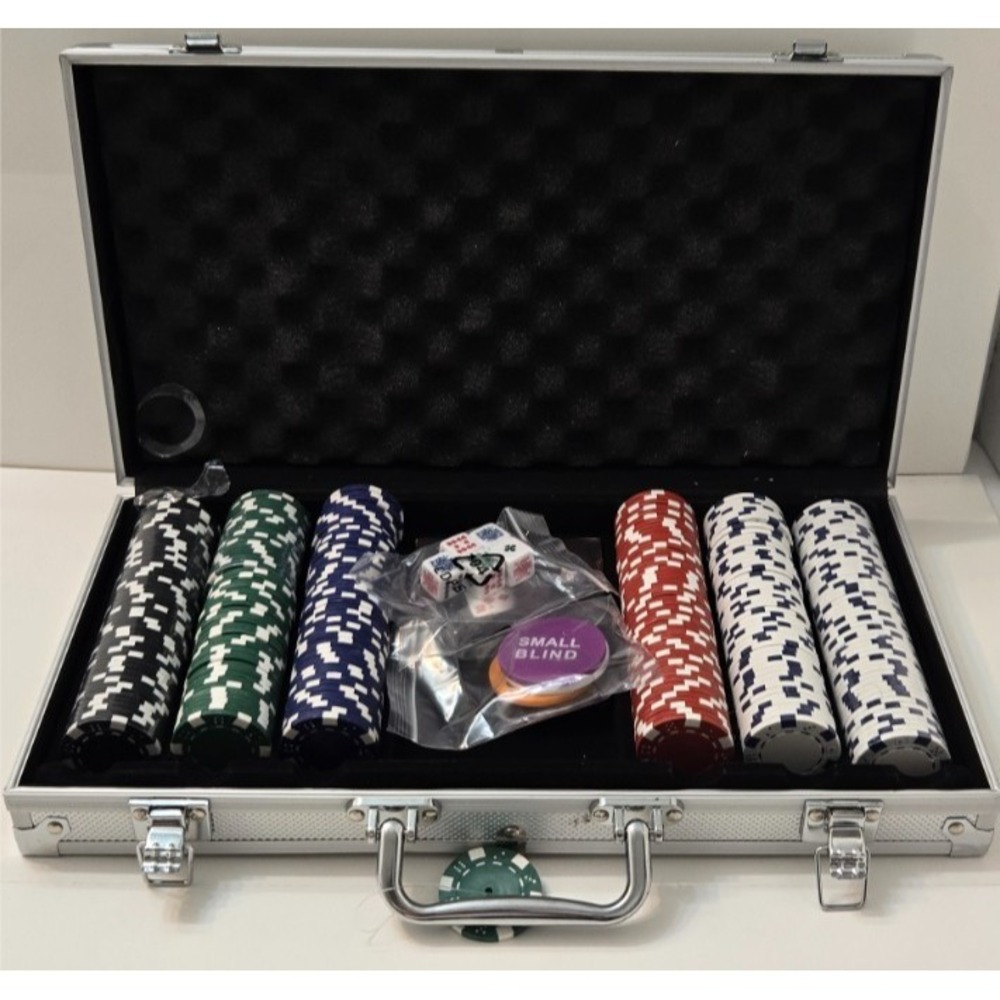 300 Pcs Poker Chips Set for Texas Holdem,Blackjack,Professional Poker Kit with..